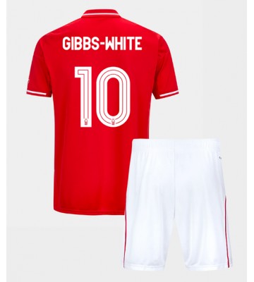 Nottingham Forest Morgan Gibbs-White #10 Dětské Domácí Dres 2025-26 Krátký Rukáv (+ trenýrky)